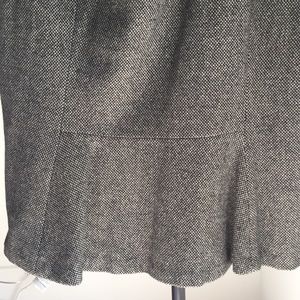 Wool Tweed brown peplum skirt.